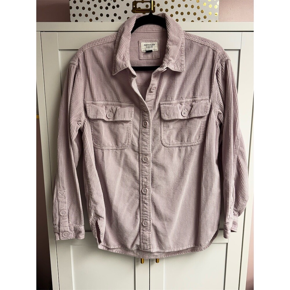 American Eagle Outfitters Shirt Jacket Womens Small Lavender Purple